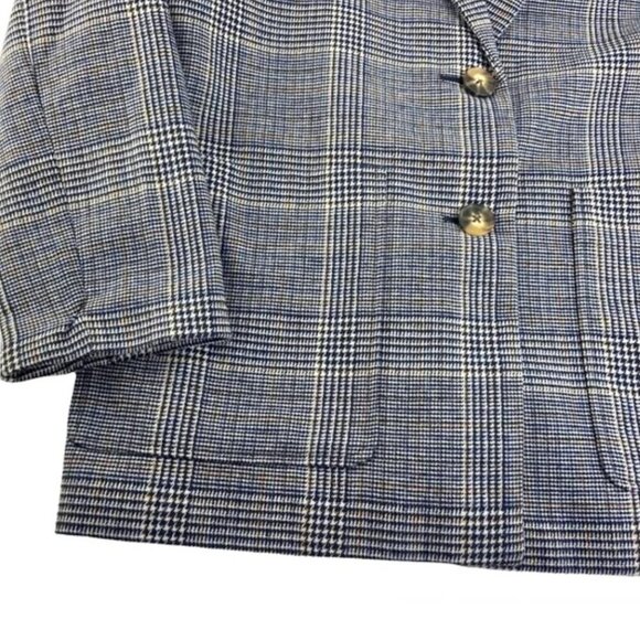 Madewell Dorset Wool Blazer in Blue Plaid Size Medium - Picture 6 of 8